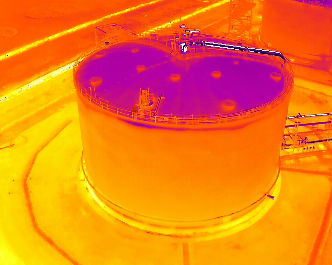 LPG Tank under thermography Level 3 analysis